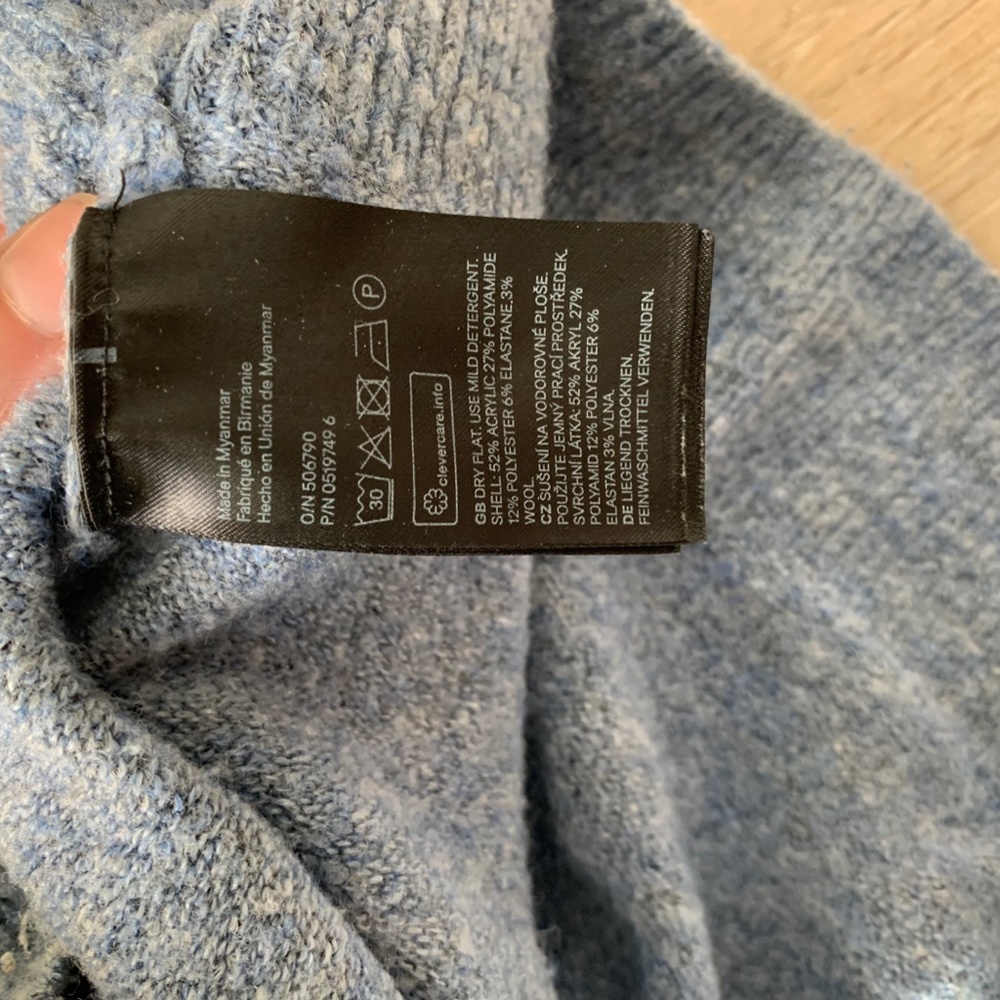 Oversized Light Blue, Slightly Fuzzy, Sweater - XS but fits like a Medium - Picture 4 of 4